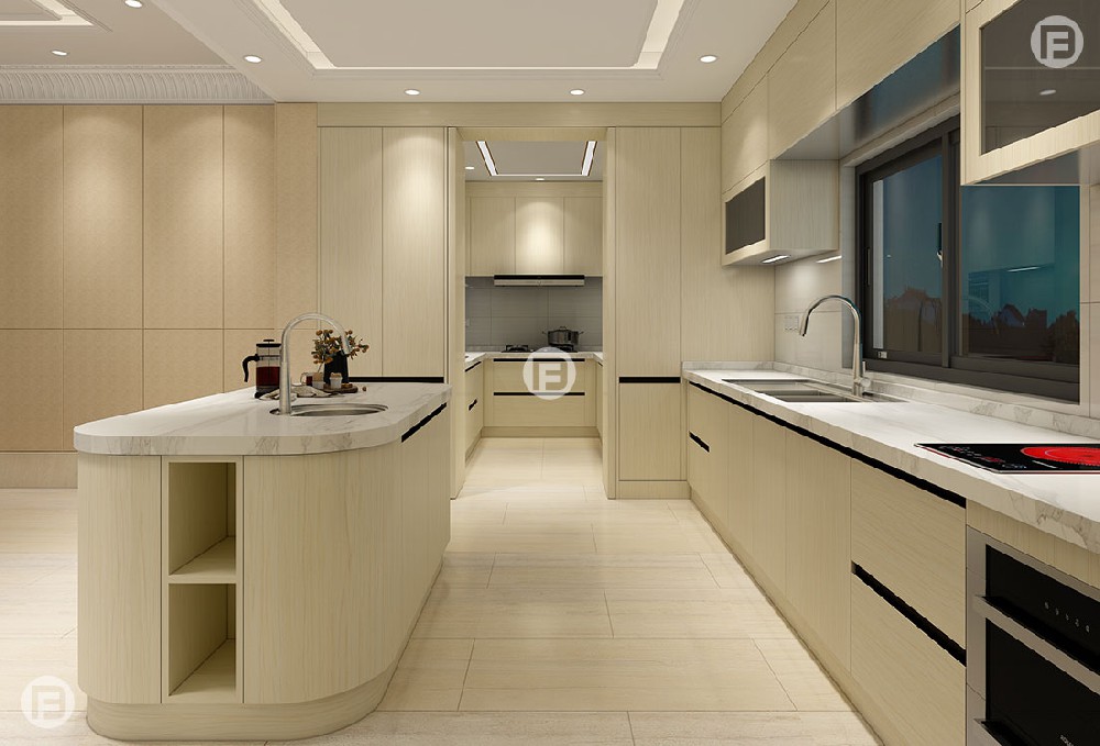 現代簡約廚柜案例5-U字型