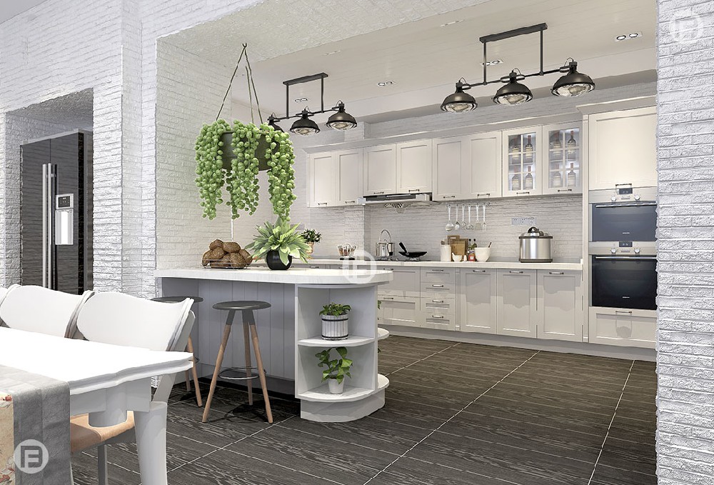 美式廚柜案例3-U字型