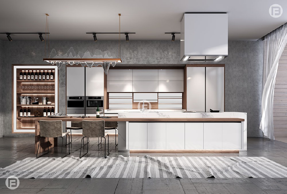 極簡輕奢廚柜案例7-一字型