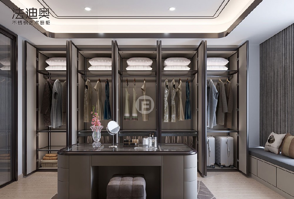 極簡輕奢衣柜案例八-衣帽間9