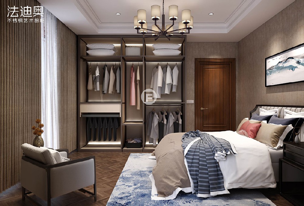 極簡輕奢衣柜案例六-一字型平開門7